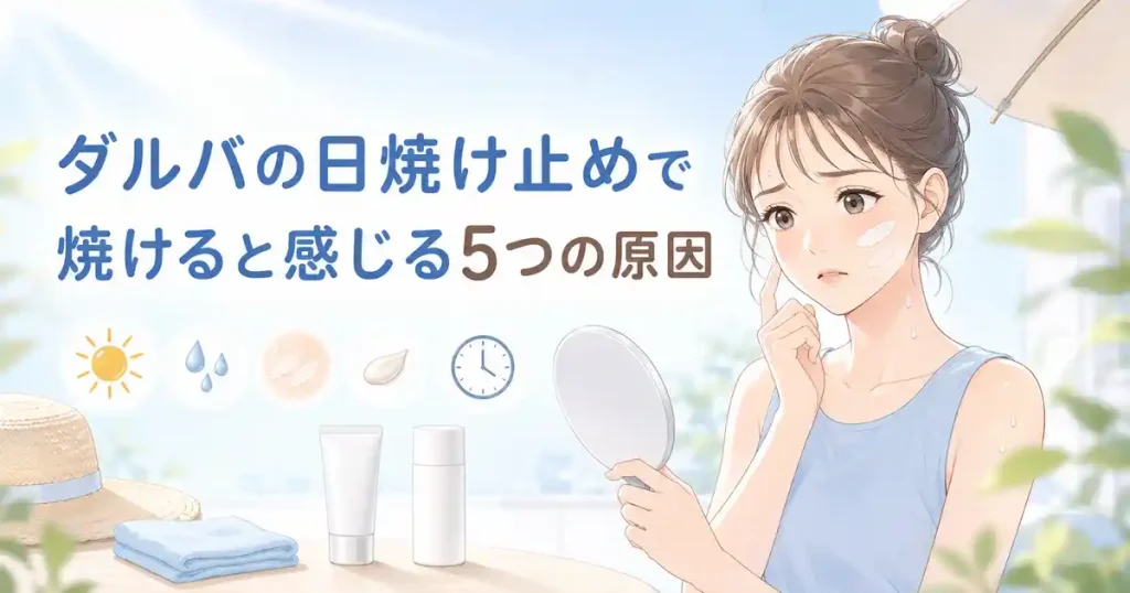 ダルバの日焼け止めで焼けると感じる5つの原因
