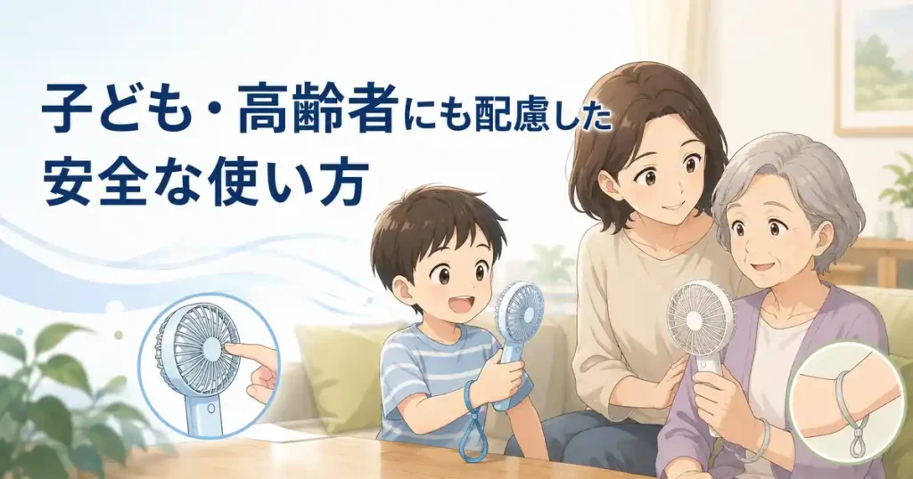 子どもや高齢者にも配慮したハンディファンの安全な使い方