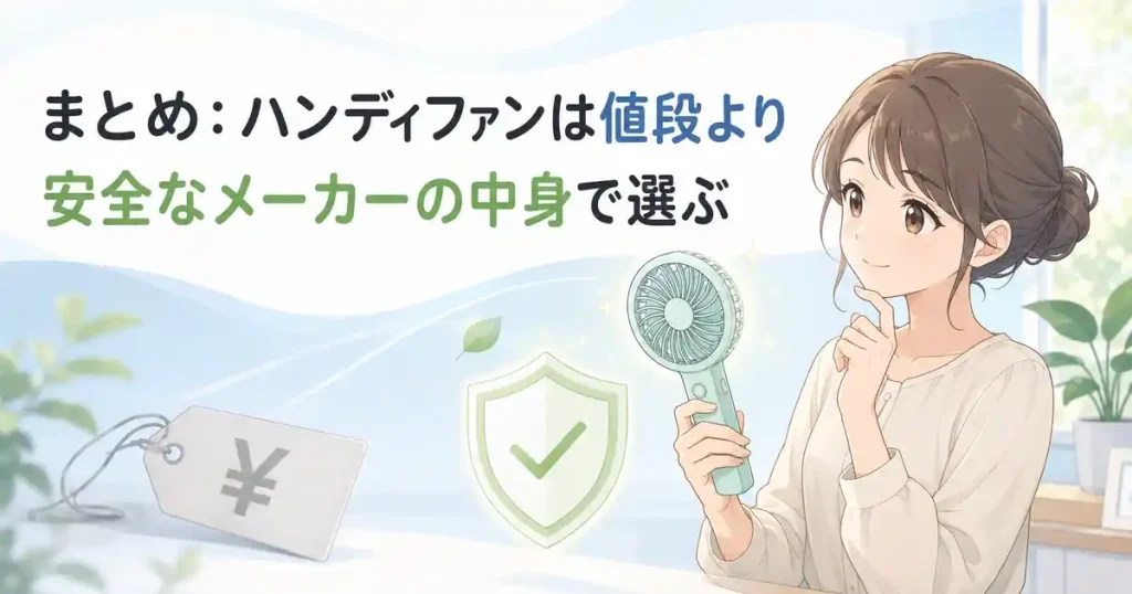 ハンディファンは値段より安全なメーカーの中身で選ぶ