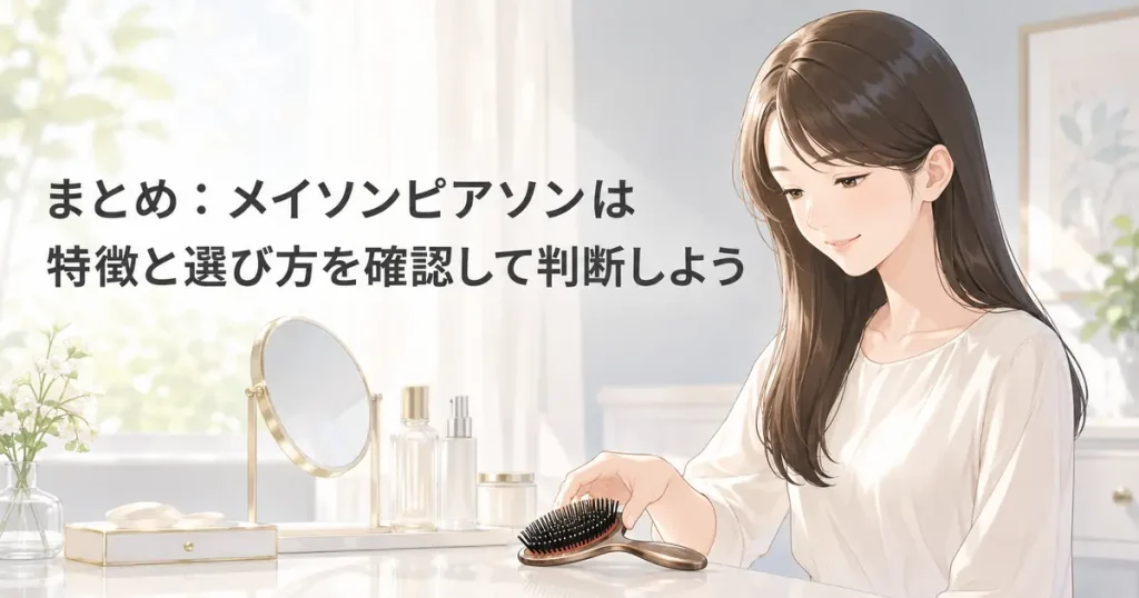 特徴と選び方を確認してメイソンピアソンのブラシを選んだ女性