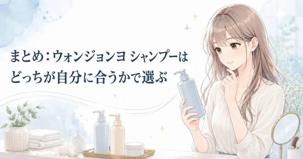 自分に合うウォンジョンヨ シャンプーの選び方まとめ