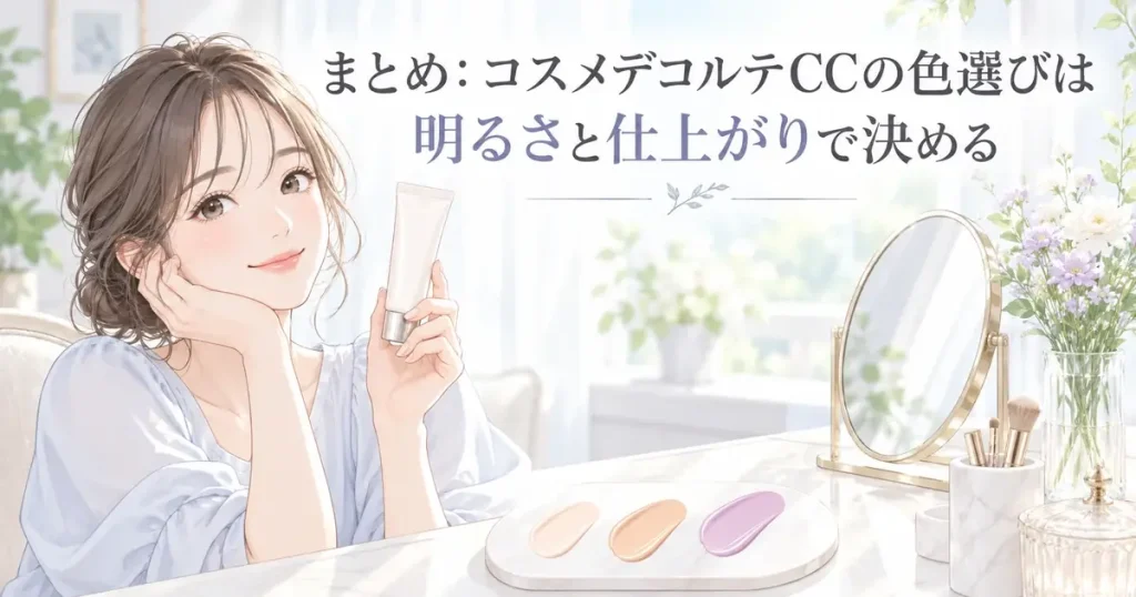 コスメデコルテCCを肌の明るさと仕上がりで選ぶ女性