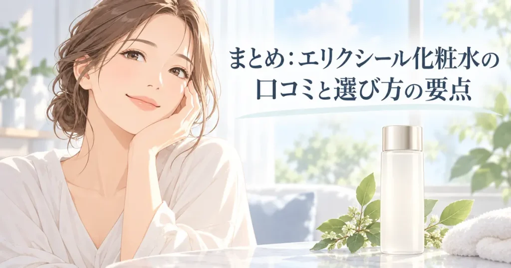 エリクシール化粧水の口コミと選び方のまとめ